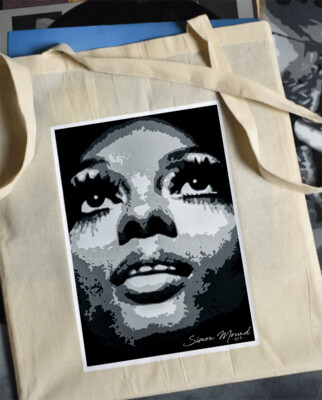 Diana Ross cotton tote bag