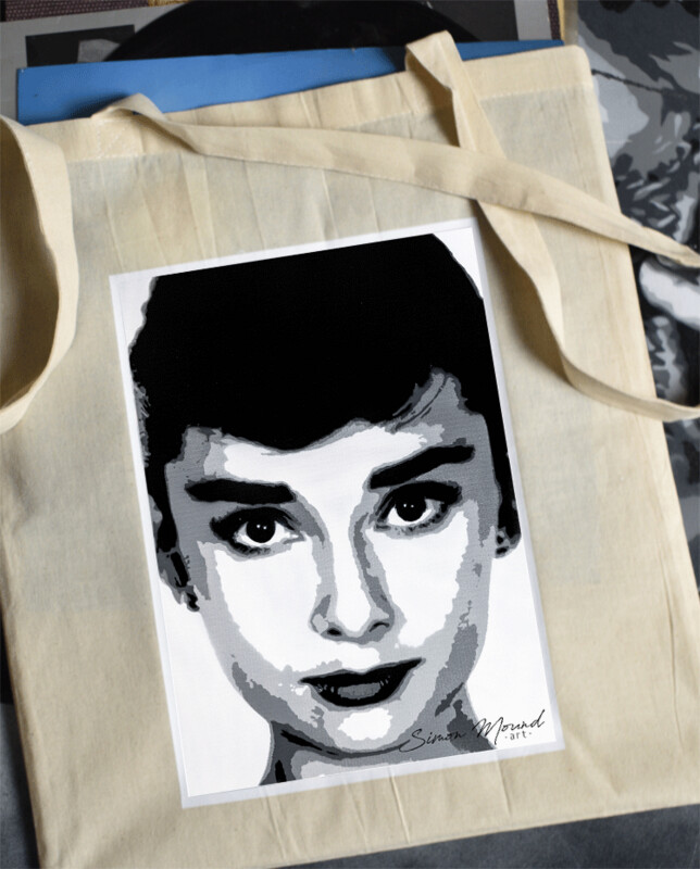 Audrey Hepburn cotton tote bag