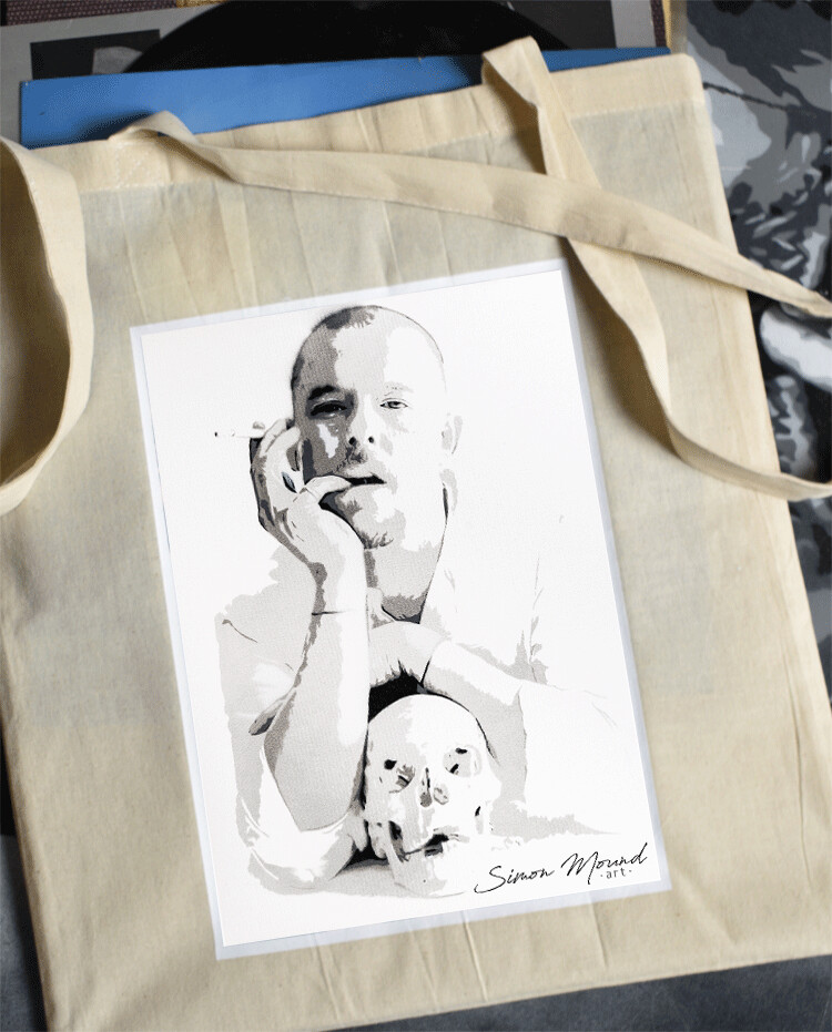 Alexander McQueen cotton tote bag
