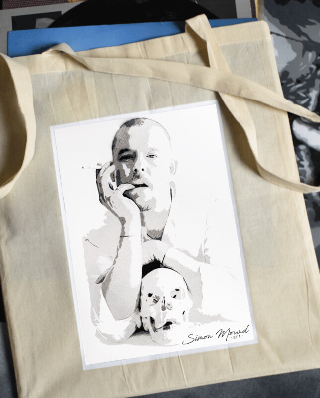 Alexander McQueen cotton tote bag
