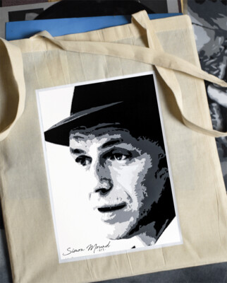 Frank Sinatra cotton tote bag