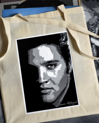 Elvis Presley cotton tote bag