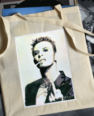 David Bowie cotton tote bag