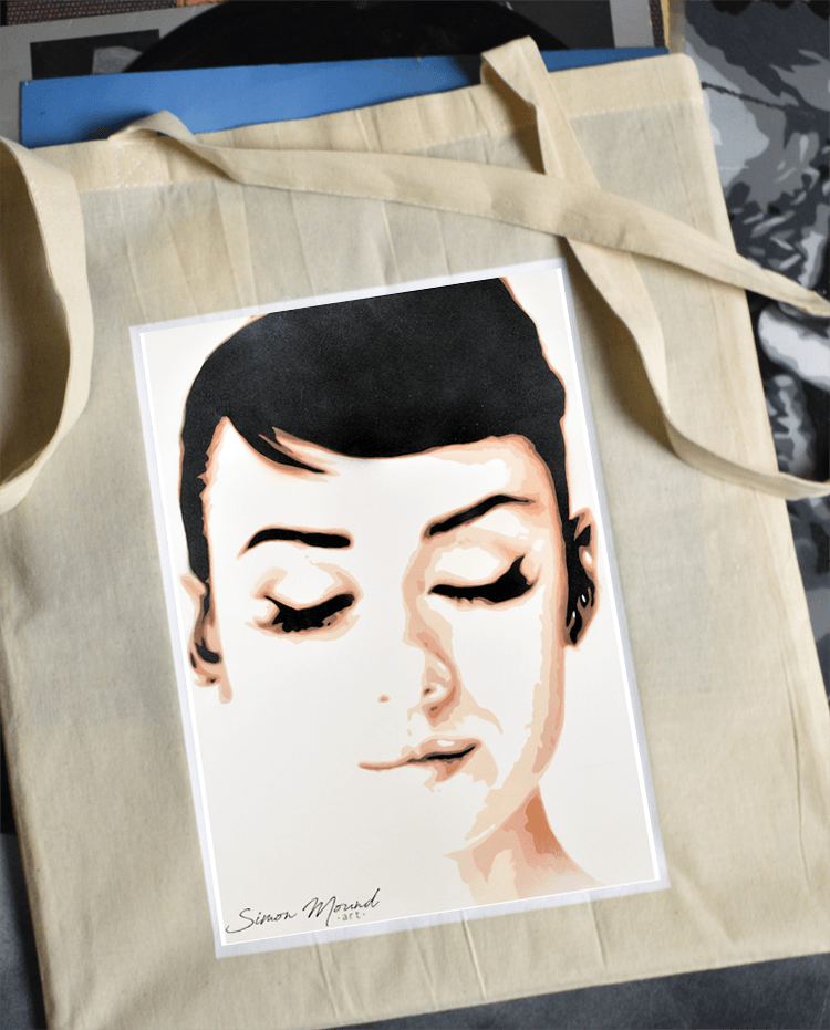 Audrey Hepburn cotton tote bag