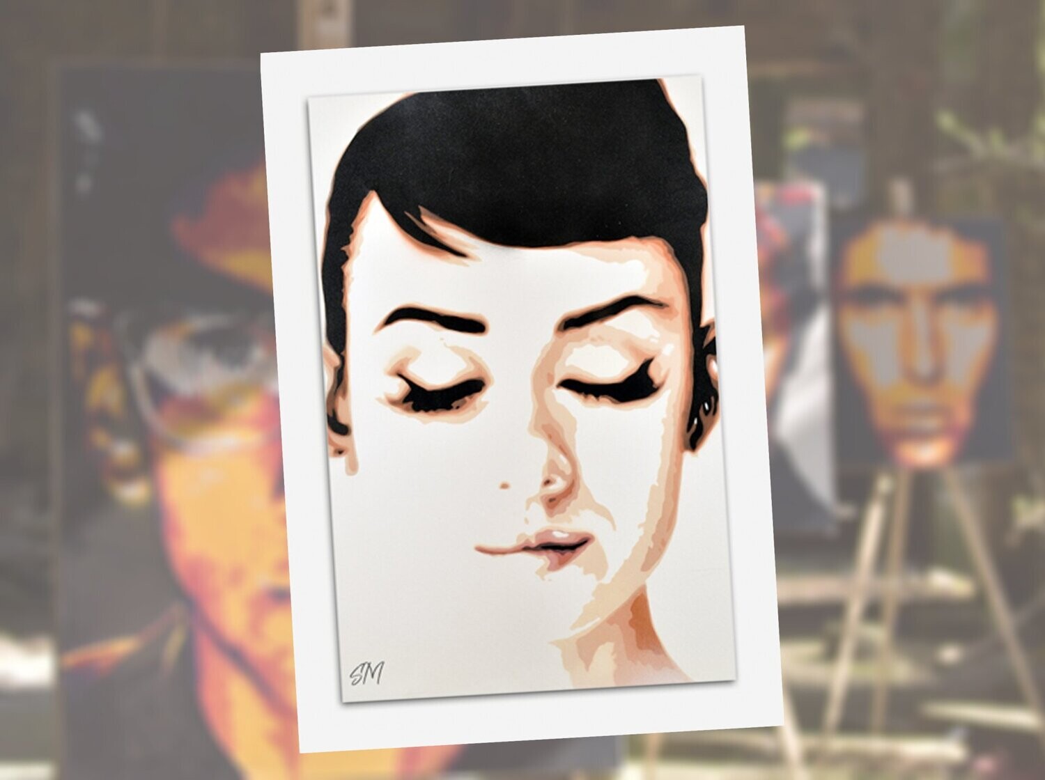 Audrey Hepburn greeting card with envelope
