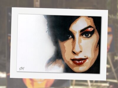 Amy Winehouse greeting card with envelope