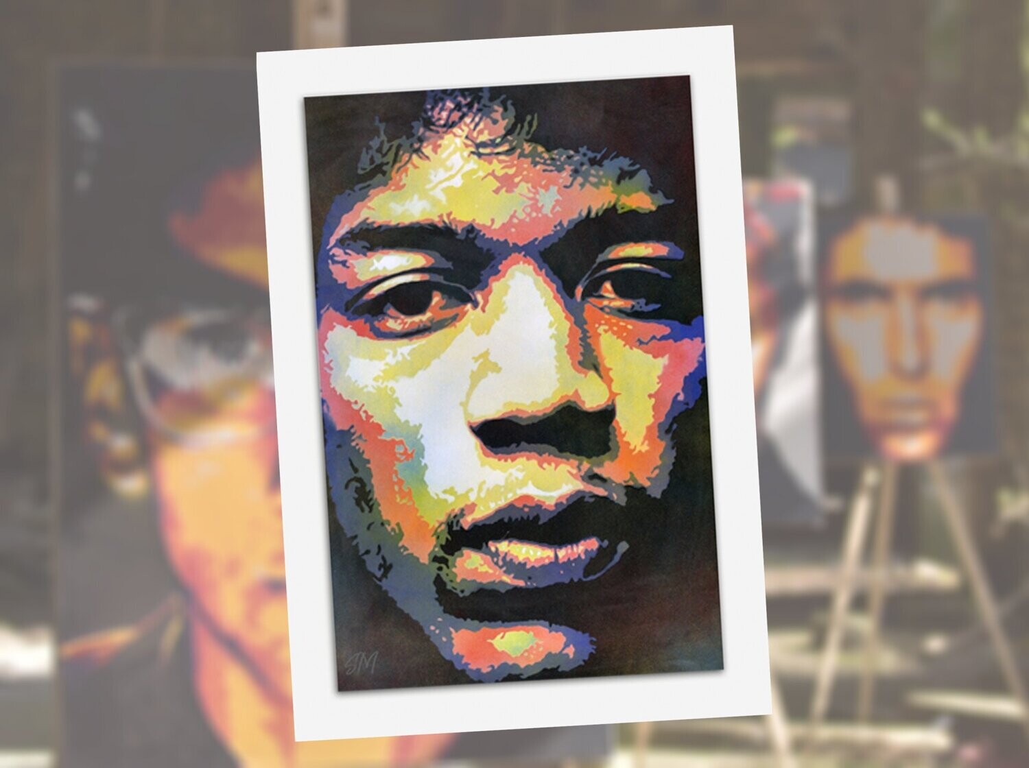 Jimi Hendrix greeting card with envelope
