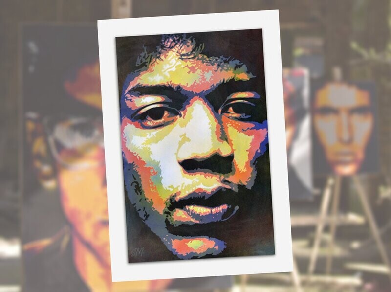 Jimi Hendrix greeting card with envelope
