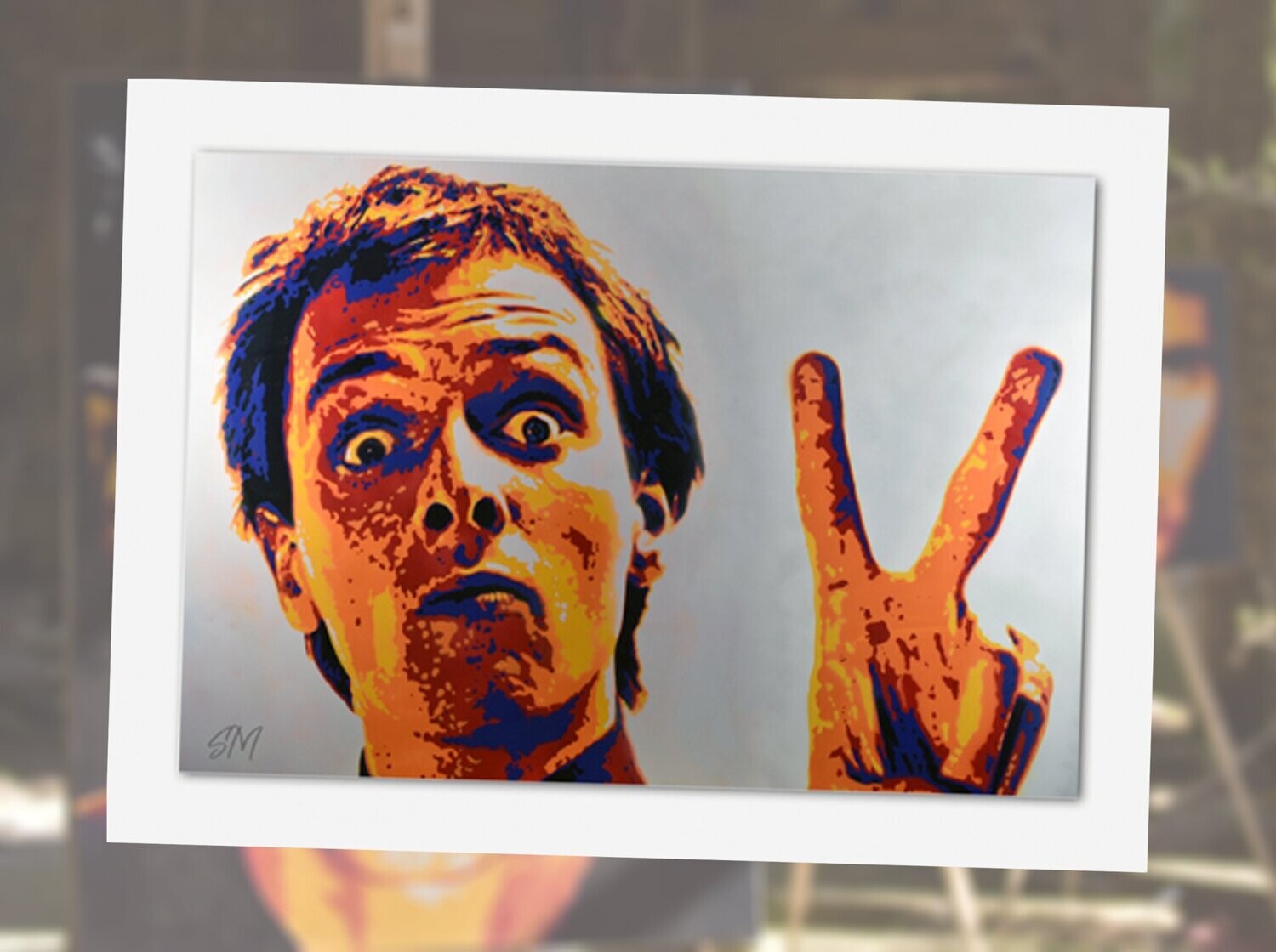 Rik Mayall greeting card with envelope