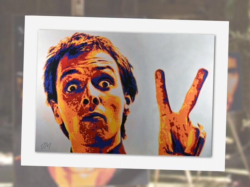 Rik Mayall greeting card with envelope