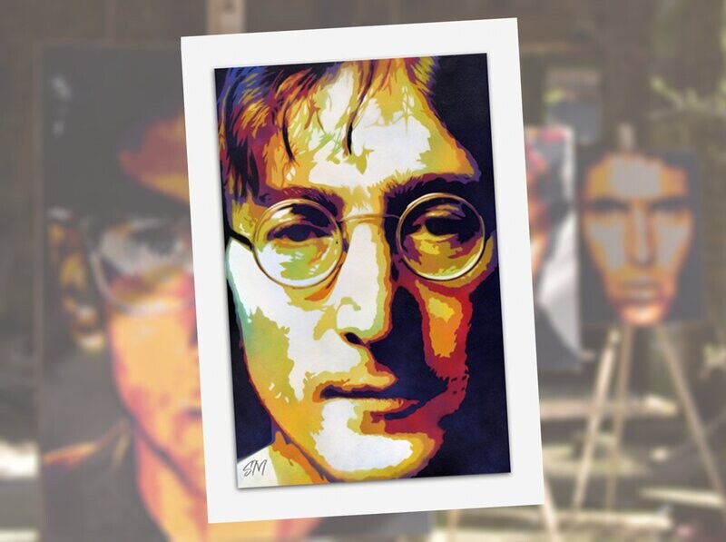John Lennon greeting card with envelope