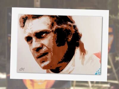 Steve McQueen greeting card with envelope