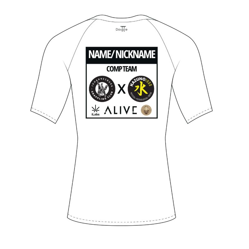 WHITE BELT Ranked Rash guard: avail in White or Black