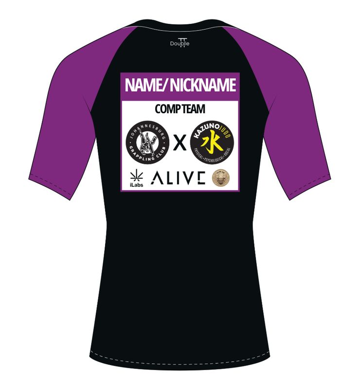 PURPLE BELT Ranked Rash guard: available in White or Black