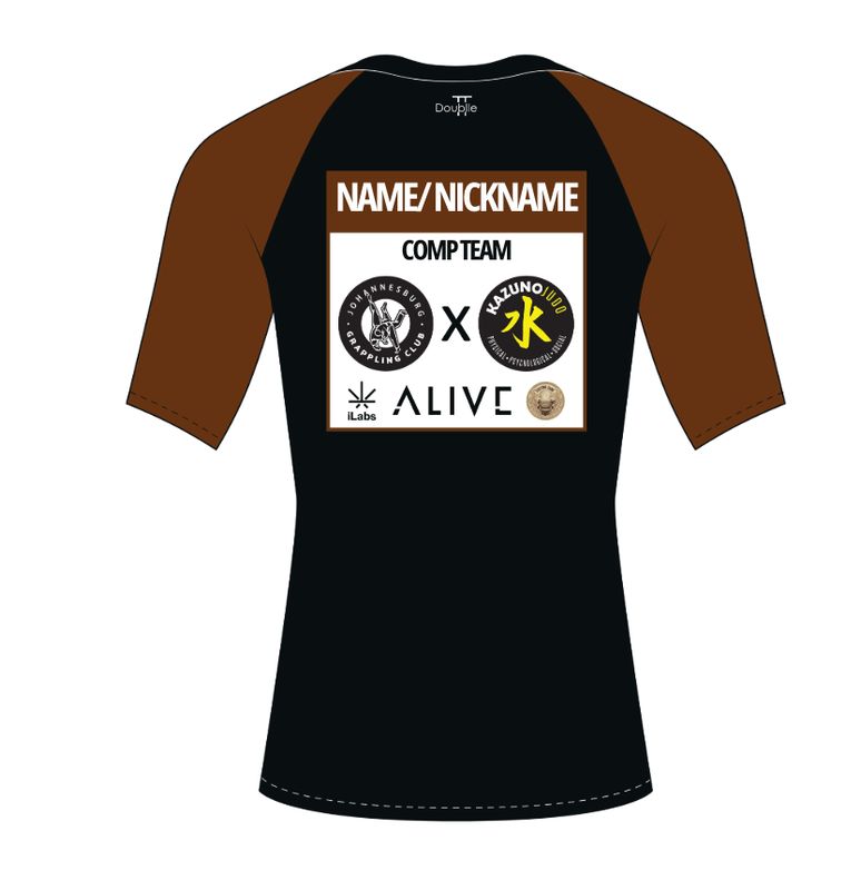 BROWN BELT Ranked Rash guard: available in White or Black