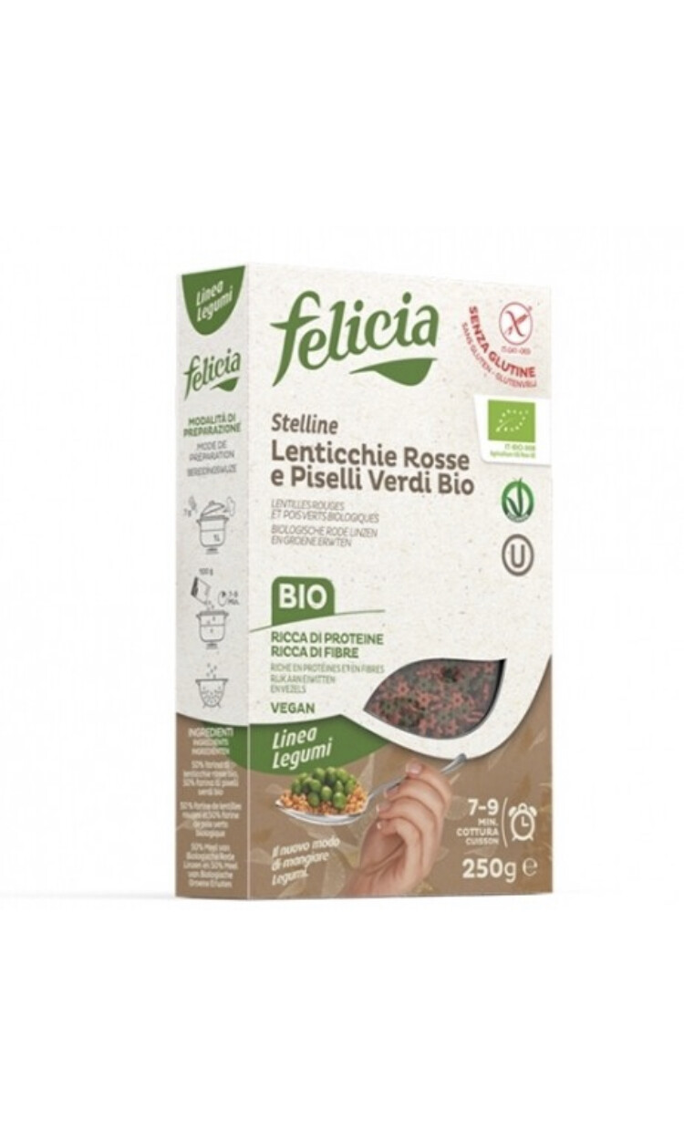 Stelline Mix Legumi (Lenticchie + Piselli) Felicia