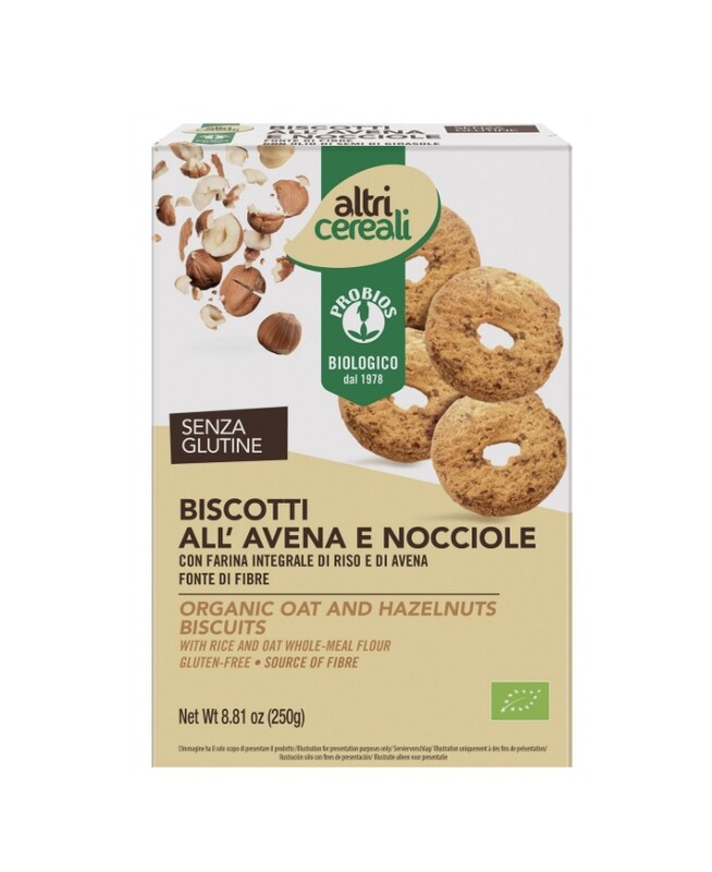 Biscotti all’Avena e Nocciole Biologico - Altricereali - Probios