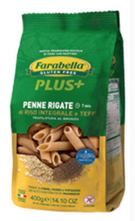 Penne Rigate Riso Integrale e Teff - Farabella Plus