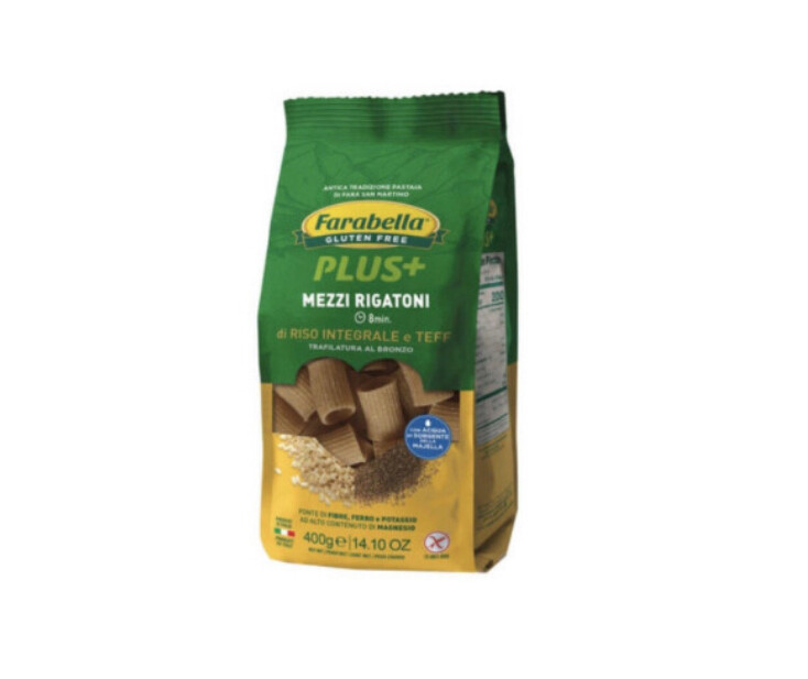Mezzi Rigatoni Riso Integrale e Teff - Farabella Plus