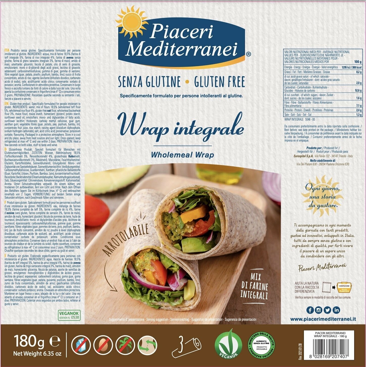 Wrap Integrale - Piaceri Mediterranei