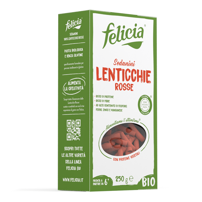Sedanini 100% Lenticchie Rosse Felicia