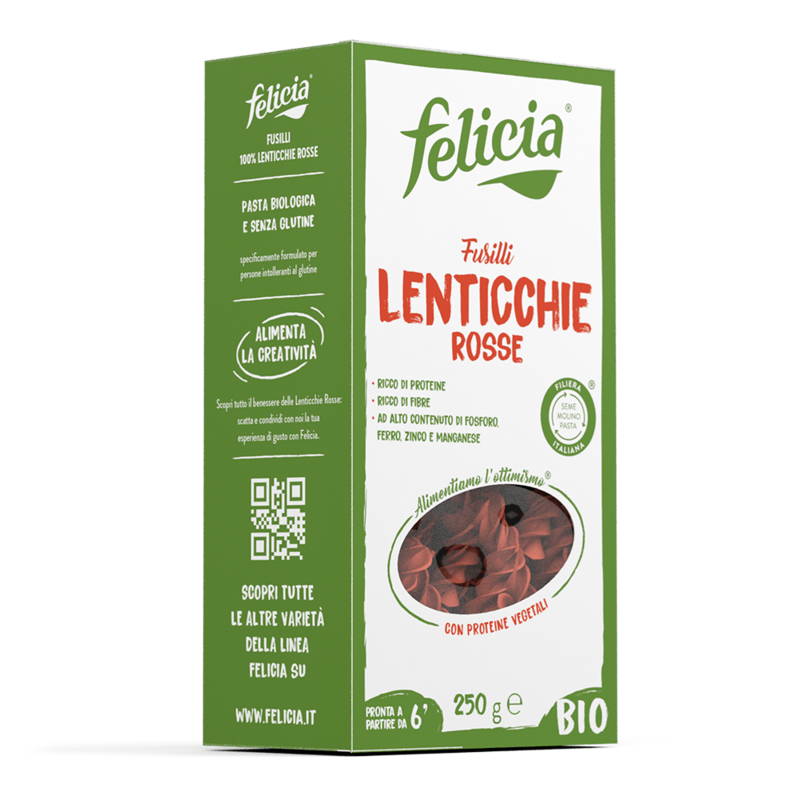 Fusilli 100% Lenticchie Rosse Felicia