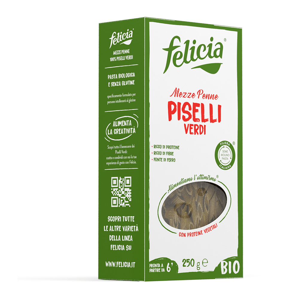 Mezze Penne 100% Piselli Verdi Felicia