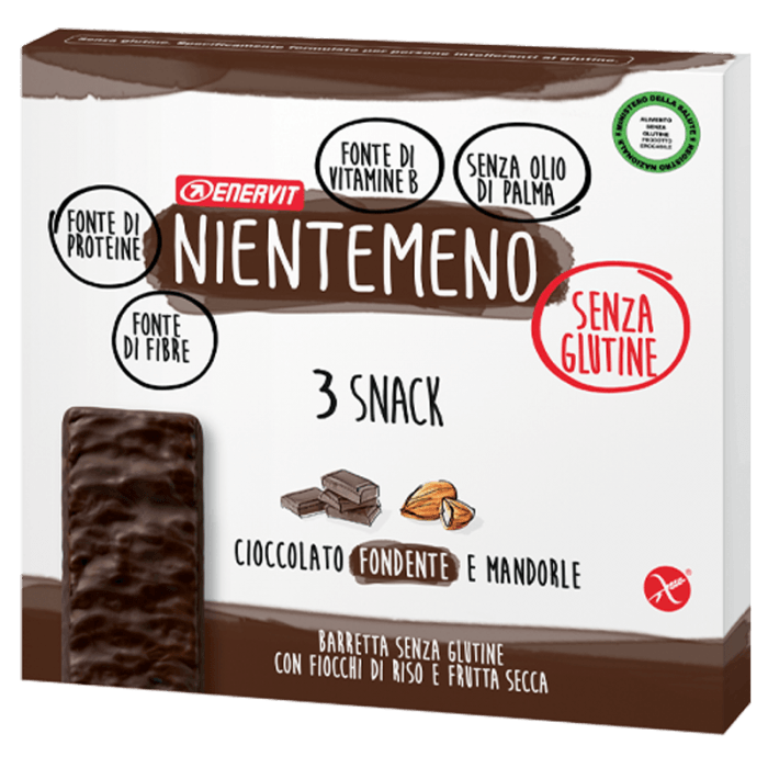 Barrette Cioccolato Fondente e Mandorle - Nientemeno - Enervit