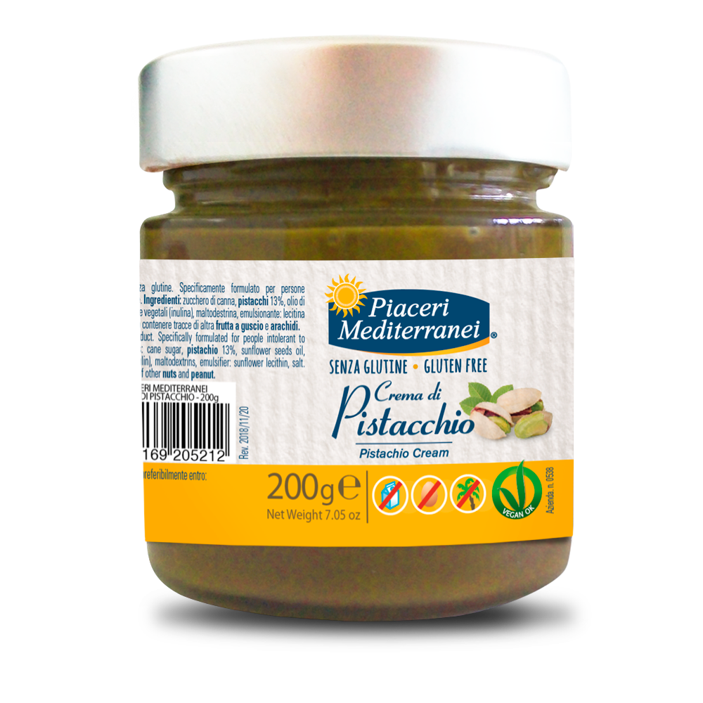 Crema di Pistacchio senza glutine - Piaceri Mediterranei