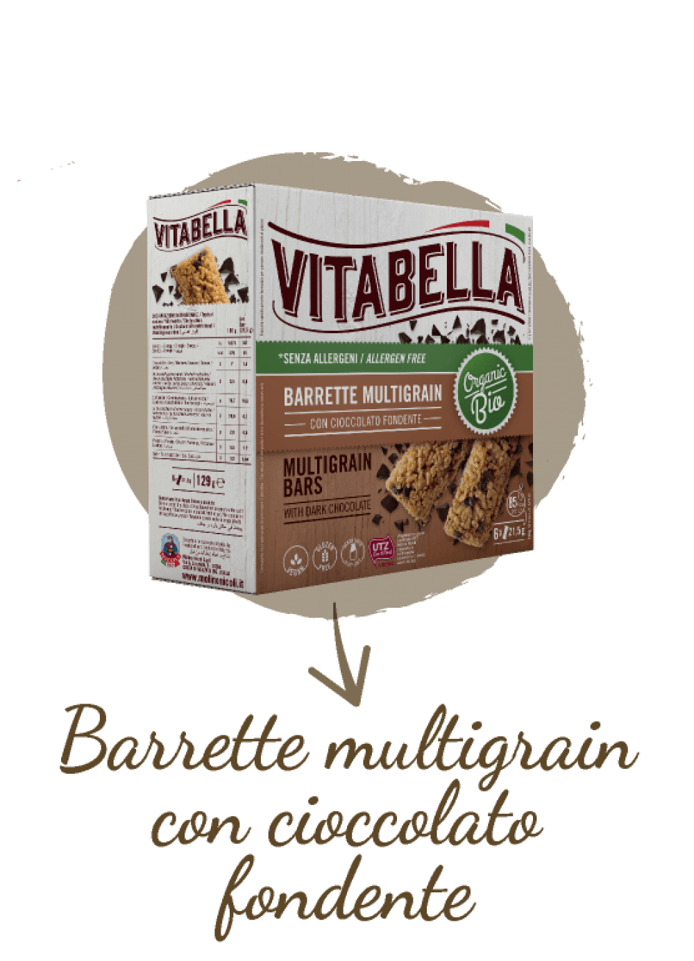 Barrette Multigrain con Cioccolato Fondente - Vitabella