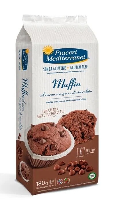 Muffin al Cacao con Gocce di Cioccolato  -  Piaceri Mediterranei