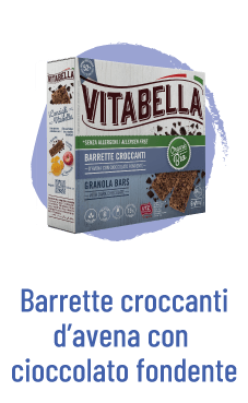 Barrette d'Avena Croccanti con Cioccolato Fondente - Vitabella
