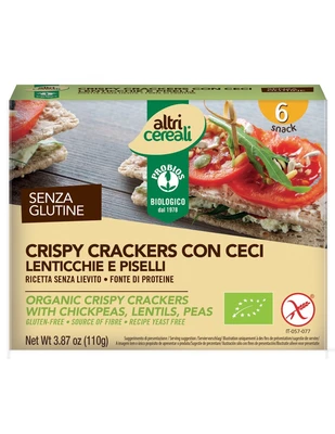 Crispy Crackers con Ceci Lenticchie e Piselli - Altricereali - Probios