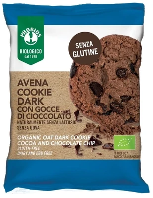 Avena Cookie Dark con Gocce di Cioccolato - Probios