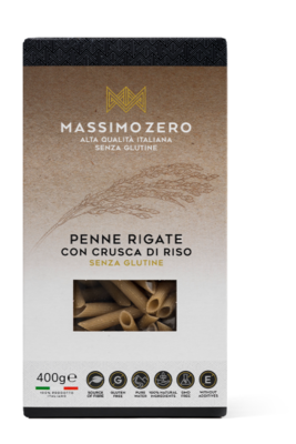 Penne Rigate con Crusca di Riso 400g - Massimo Zero