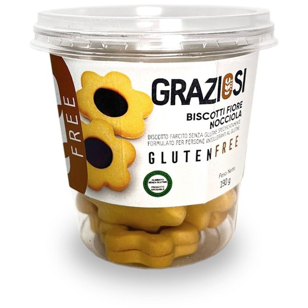Biscotto fiore Crema Nocciola - Laboratorio Graziosi