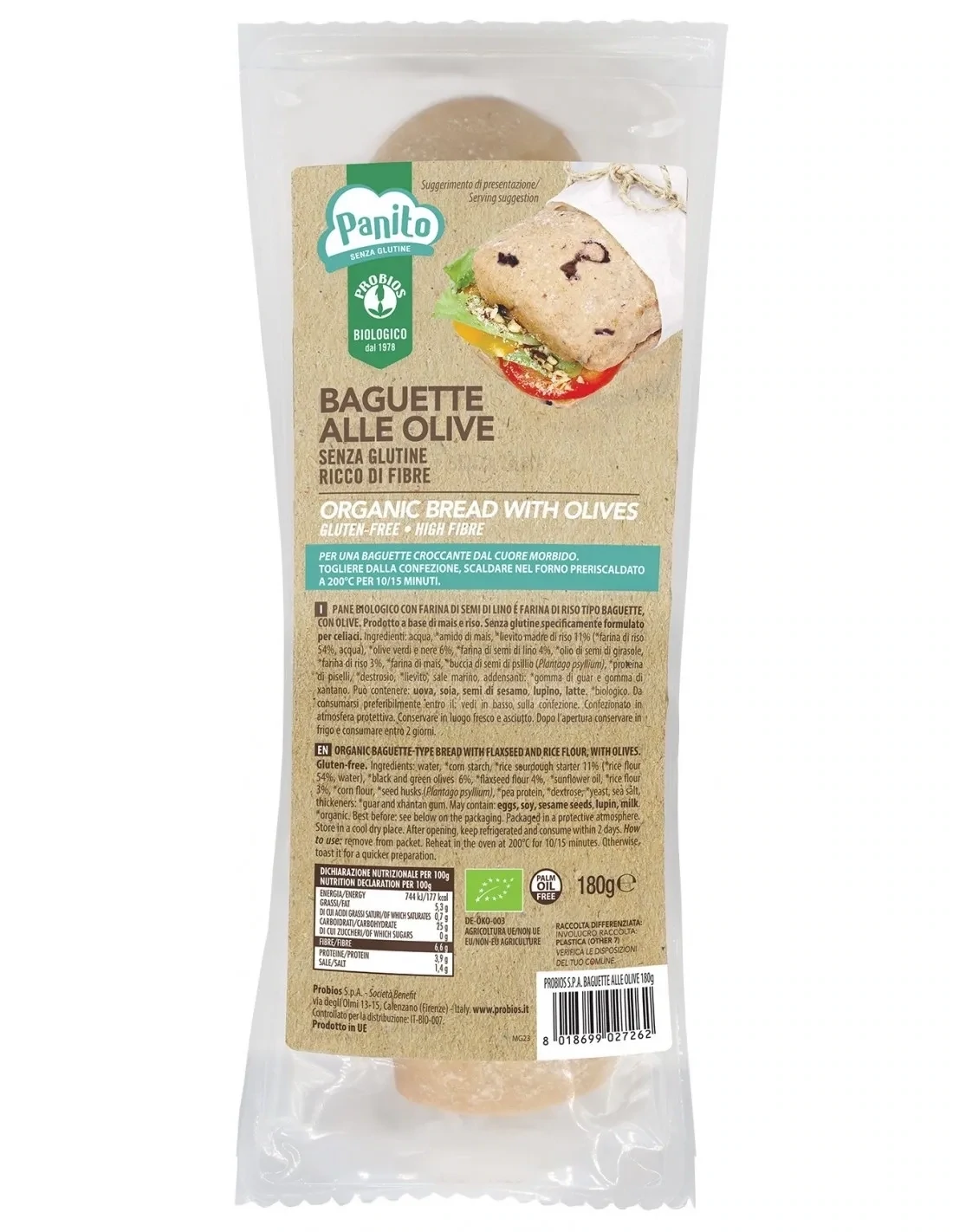 Baguette alle Olive - Panito - Probios