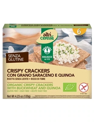 Crispy Crackers con Grano Saraceno e Quinoa - Altricereali - Probios