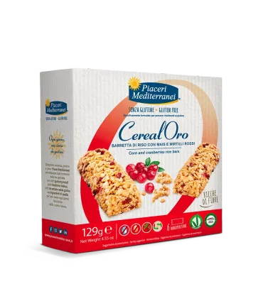 CerealOro Barretta di Riso con Mais e Mirtilli Rossi - Piaceri Mediterranei