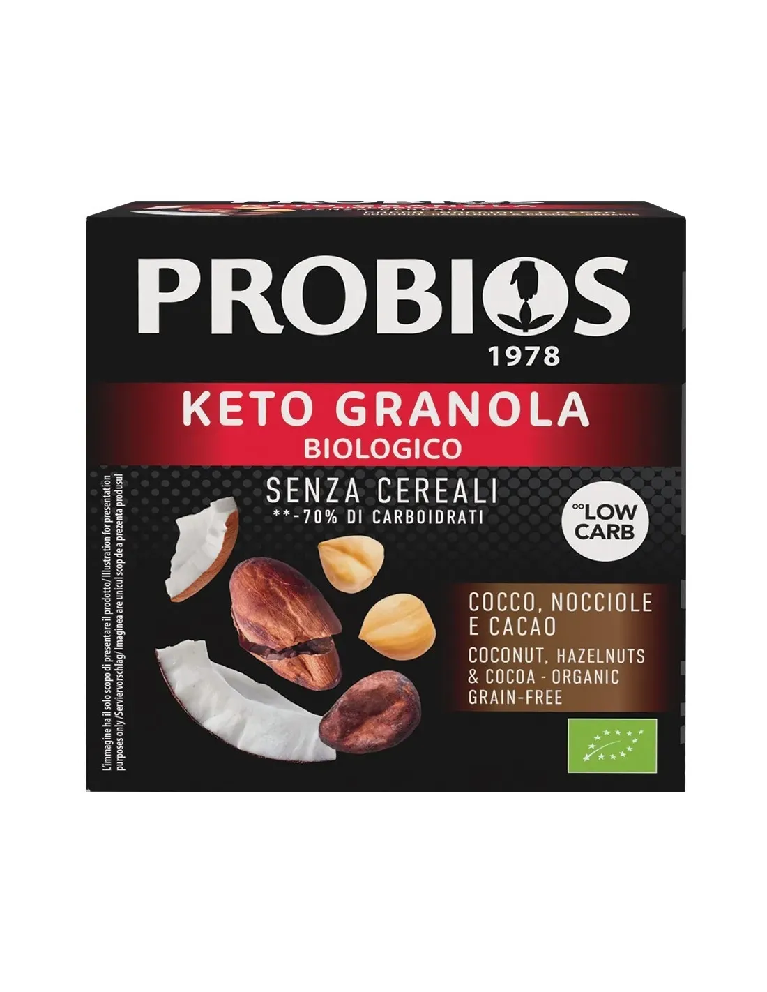 Keto Granola Cocco, Nocciole e Cacao - Probios
