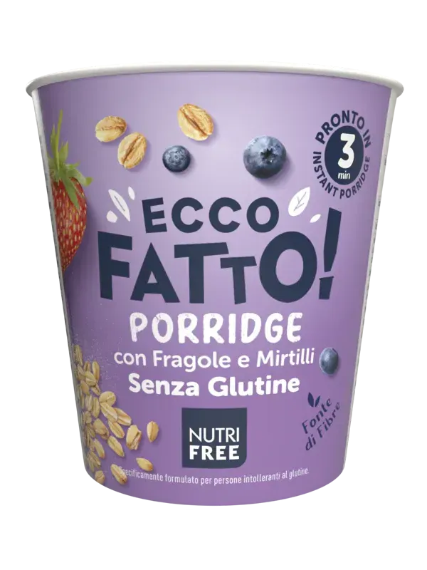 Porridge con Fragole e Mirtilli - Nutrifree