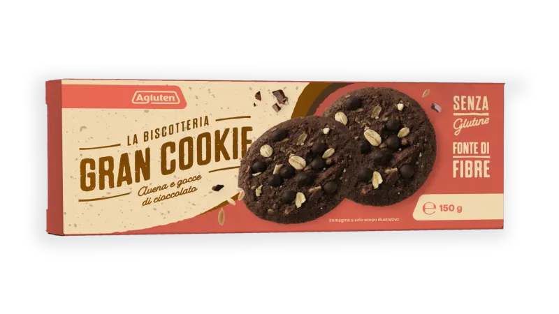 Gran Cookie con Fiocchi d'Avena e Gocce di Cioccolato - Agluten