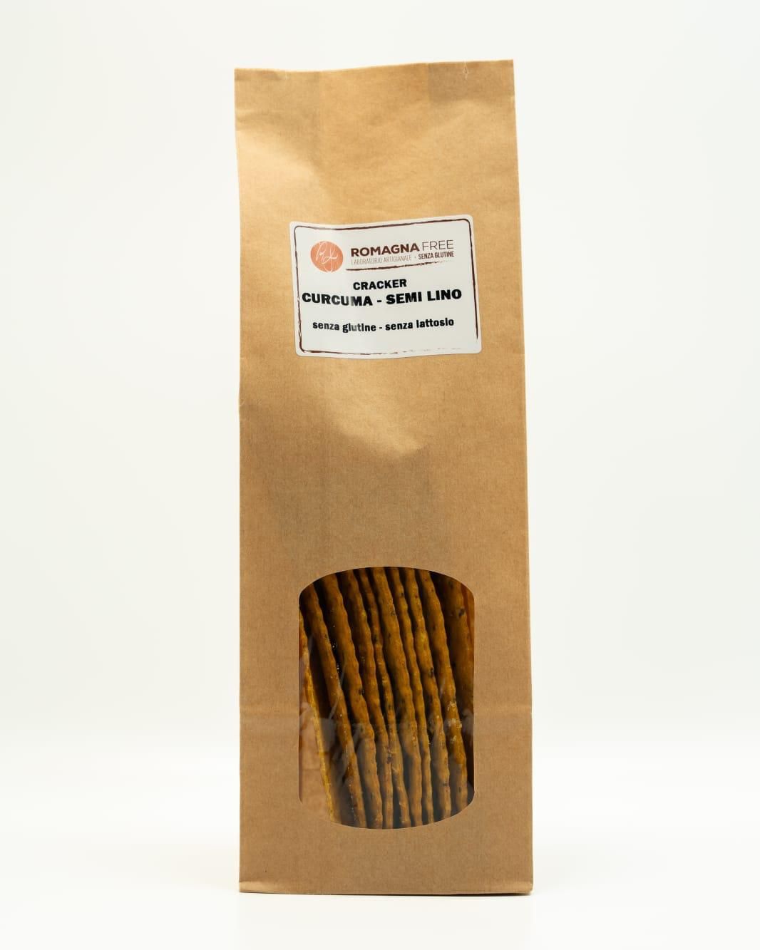 Cracker Piadina Curcuma e Semi di Lino - Romagna Free