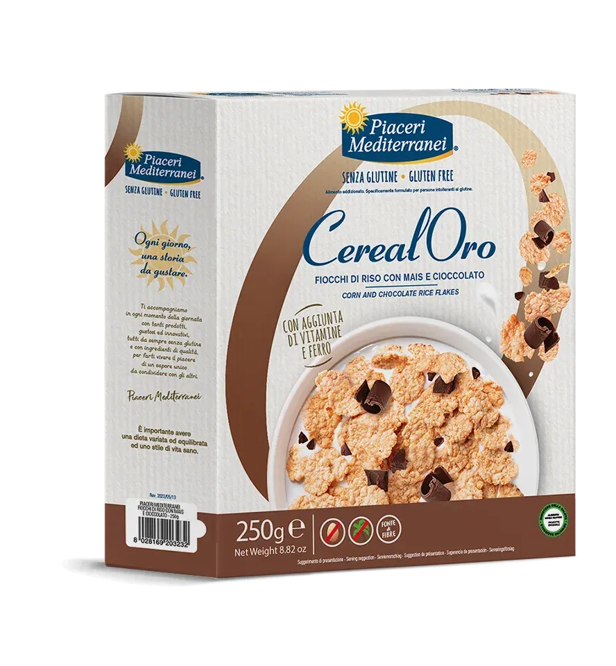 Fiocchi di Riso con Mais e Cioccolato -Cerealoro - Piaceri Mediterranei