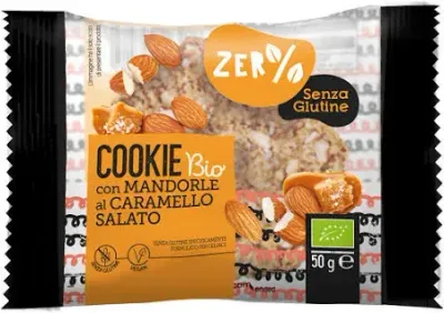 Cookie con Mandorle al Caramello Salato - Zer% - Fior di Loto