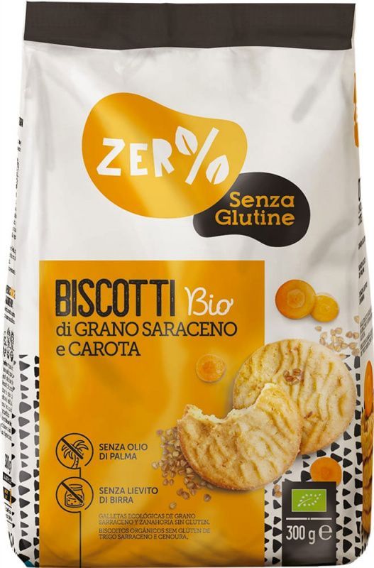 Biscotti Bio di Grano Saraceno e Carota - Zer% - Fior di Loto