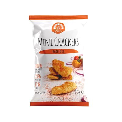 Mini Crackers  di Legumi Barbeque - Il Forno di Zeno Mini Crackers  di Legumi Barbeque - Il Forno di Zeno