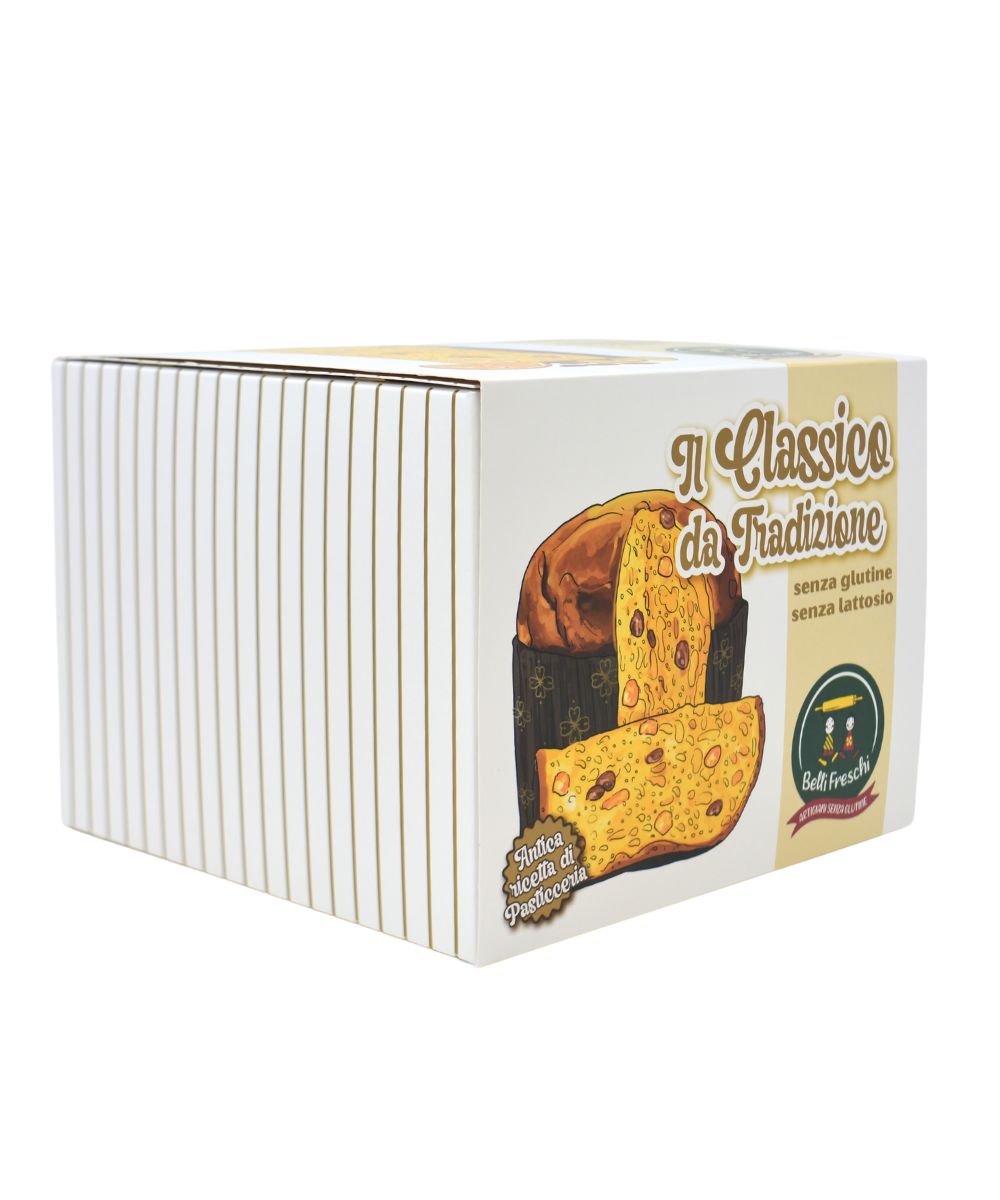 Panettone Artigianale Classico senza glutine e senza lattosio - Belli Freschi Panettone Artigianale Classico senza glutine e senza lattosio - Belli Freschi