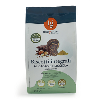 Biscotti Integrali al Cacao e Nocciola - Ig Italia Gustosa Biscotti Integrali al Cacao e Nocciola - Ig Italia Gustosa