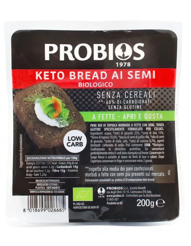 Keto Bread ai Semi senza glutine - Probios Keto Bread ai Semi senza glutine - Probios